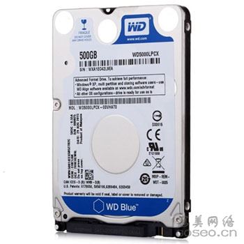 西部数据 WD5000LPCX 蓝盘 5400转16M SATA6Gb/s 笔记本硬盘 500G